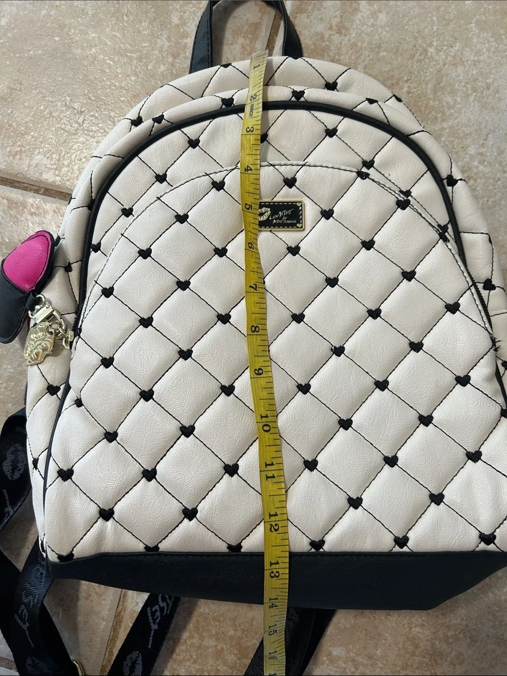 Luv Betsey Betsey Johnson Quilted Backpack w/ Keychain